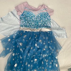 Frozen Elsa Dress with Removable Cape